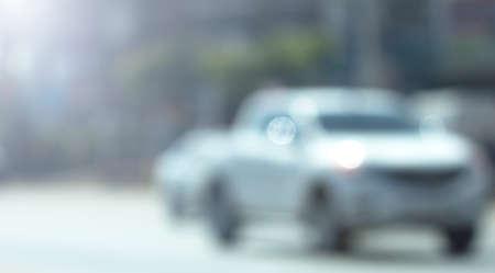  Traffic background, car on the road, blurred imageの写真素材