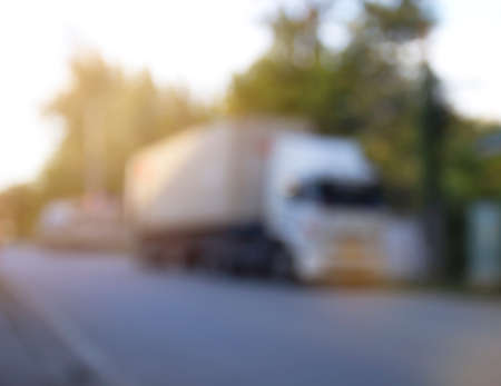 Industrial land transport truck blur.の写真素材