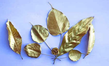 Golden leaf background