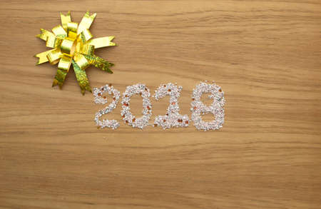 New Year wood backgroundの写真素材