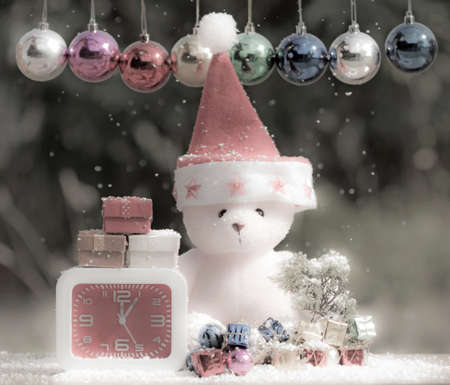 christmas background gift woodの写真素材