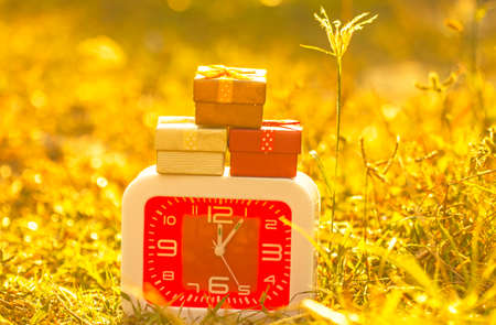 christmas  background  gift gold  bokehの写真素材