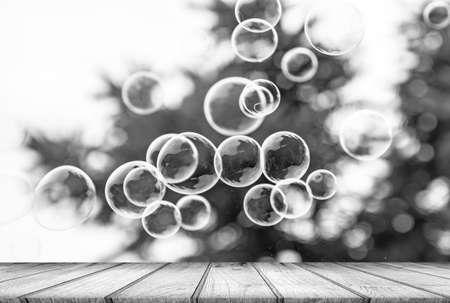 Gray wood Air bubble background bokeh