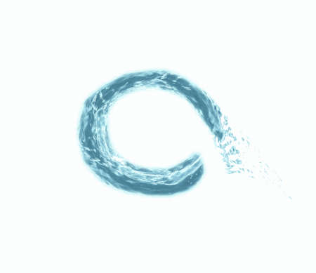 Water splash on white backgroundの写真素材