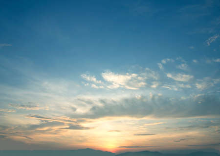 The vast blue sky and clouds sky  abstract sunの写真素材