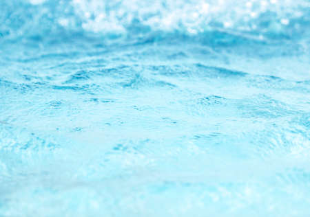 Bokeh light background in the pool Blue waterの写真素材