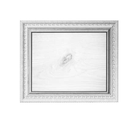 Frame isolated on white background.woodの写真素材