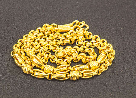 gold necklace texture background luxuryの写真素材