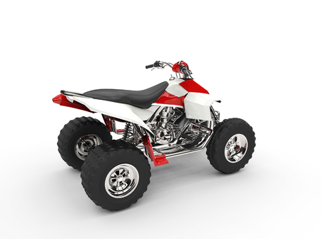 Red Quad Rear Viewの写真素材