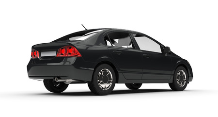 Black Business Car Side View 2の写真素材
