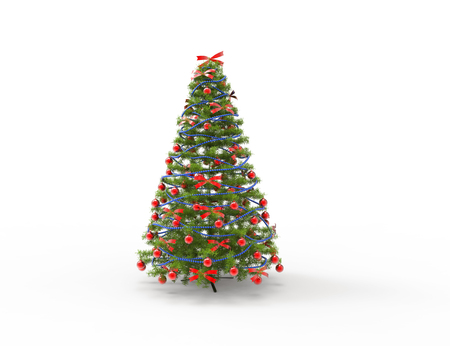 Christmas Tree With Bowsの写真素材