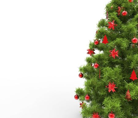 Xmas Tree - Red Decorations Close Upの写真素材
