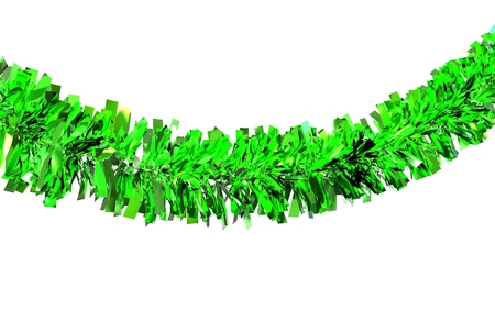 Green Christmas Ribbon Shinyの写真素材