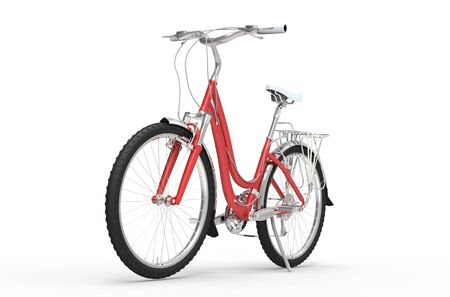 Girl Red Bike 4の写真素材