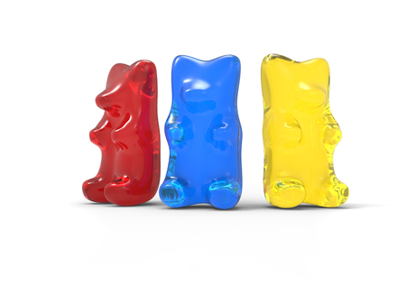 Cute Colorful Gummy Bearsの写真素材