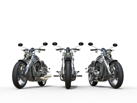 Three awesome vintage motorcyclesの写真素材