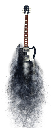 Heavy metal guitar - particle FXの写真素材