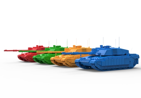Colorful Toy Tanks