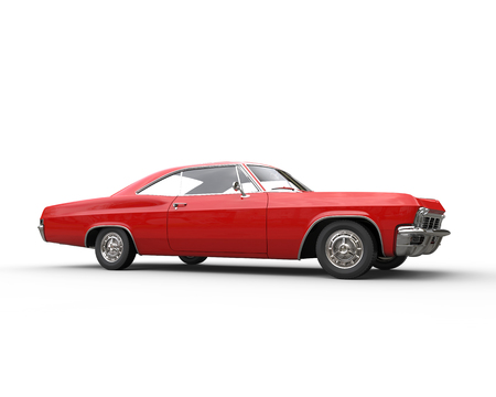 Red muscle car - studio lighting shotの写真素材