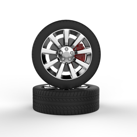 Two race tires - front viewの写真素材