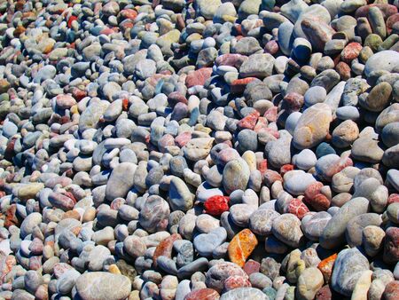 Colorful beach pebbles