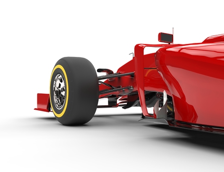 Formula racing car front wheel and tire.の写真素材