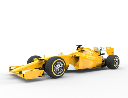 Yellow Formula racing carの写真素材