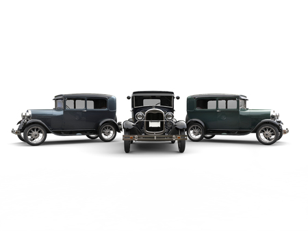 Beautiful 1920s vintage cars - studio shotの写真素材