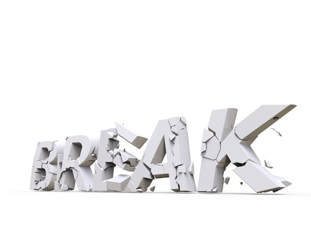 Break concept - white fontsの写真素材