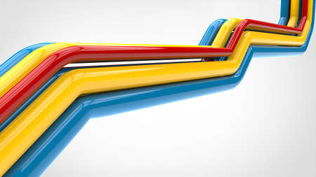 Apstract multicolored pipes