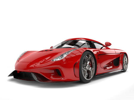 Amazing fiery red super carの写真素材