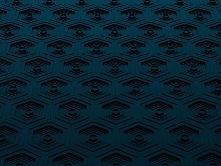 High tech black and blue hexagons backgroundの写真素材