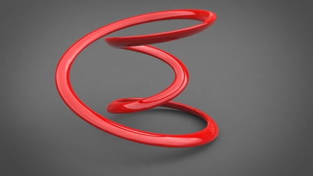 Red abstract minimalist sculptureの写真素材