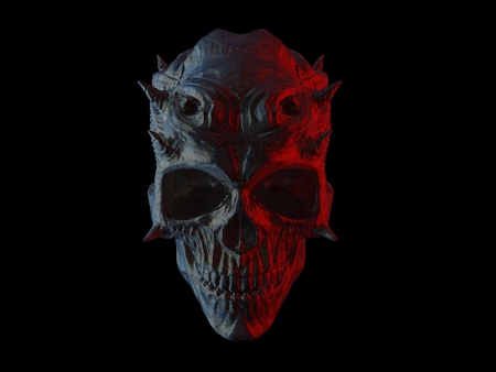 Dark demon horror skull