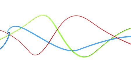 Red, green and blue abstract lines