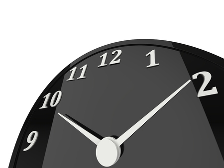 Shiny black clockの写真素材