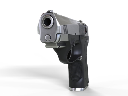 Compact semi automatic pistol - closeup shot