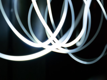 Light trails - light painting - bokehの写真素材