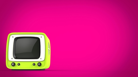 Mad green retro style TVの写真素材