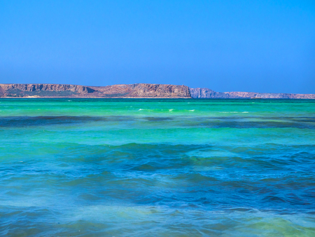 Amazing shades of blue water - Crete, Greeceの写真素材