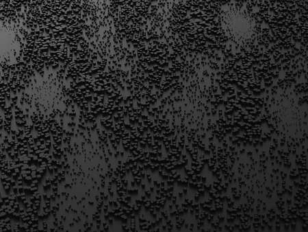 Abstract cube city - black environment - 3D Illustrationの写真素材