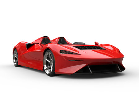 Bright red modern super concept carの写真素材