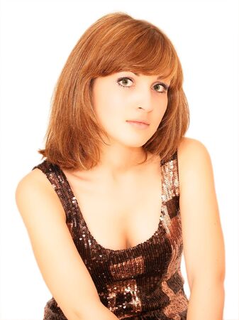 Portrait of young beatiful womanの写真素材