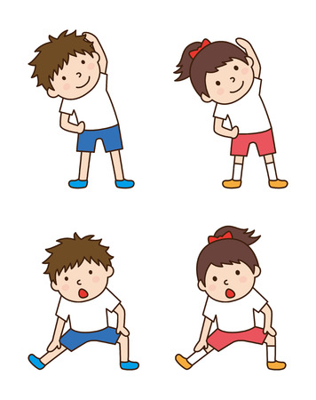 Children to gymnasticsのイラスト素材