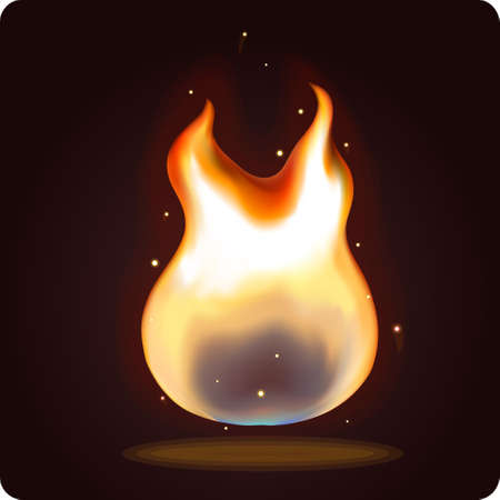 fire icon game element のイラスト素材
