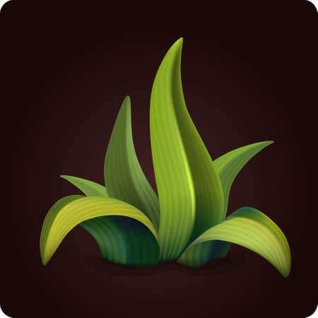 grass icon game element vectorのイラスト素材