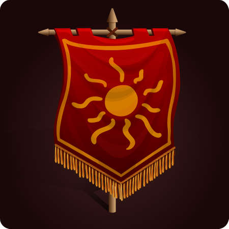 flag icon game element vectorのイラスト素材