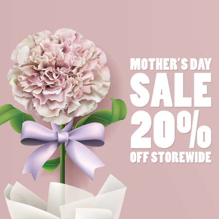 Mother's Day Sale. Vertor Illustrator for greeting card, promotion, poster, blog, article, social media, marketingのイラスト素材