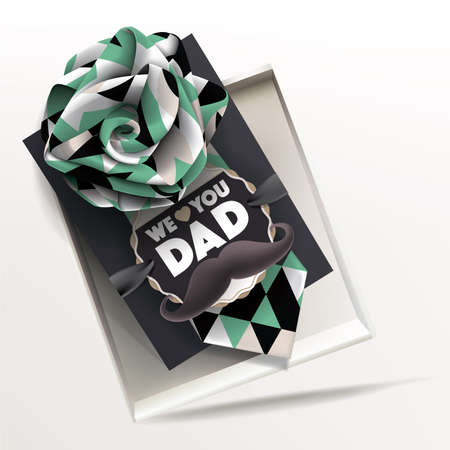 Beautiful Happy Father's Day Greeting Cardのイラスト素材