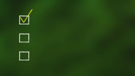 checkboxes on green backgroundsの写真素材